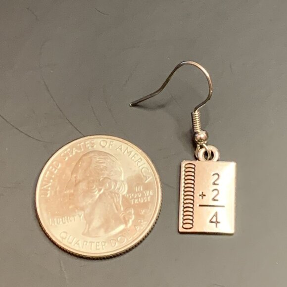 Math Earring, Teacher Earring, Math Teacher, Teacher Appreciation Gift, School - Picture 5 of 5
